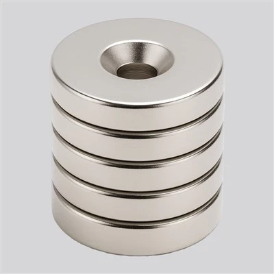 High Remanence Round Countersunk Magnets